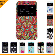 Luxury Cute Cartoon PU Leather Flip Case Cover For Lenovo A328 A328t Case Window Cell Phone Shell Back Cover With Stand & Gift