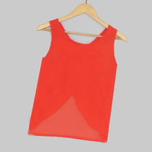 Free Shipping 2015 Summer Women Blouses Candy Color Casual Lady Shirts Sexy Backless Strap Chiffon Blouse