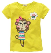 2 10 years brand Children T shirt Girls t shirt tees baby Girl Short Sleeve T