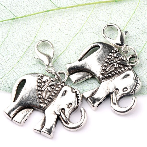 Saddle 25x35 mm  Silver  Heart  MIC Elephant saddle Charms cross Antique 10pcs Dots charms