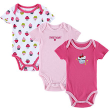 Baby Bodysuits 3PCS 100 Cotton Body Bebes Short Sleeve Infant Clothing Similar Carters Jumpsuit Printed Baby