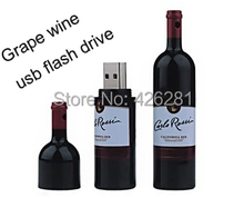 Hot sale! Grape wine bottle Metal Usb flash drive Pen drive Usb memory stick usb disk Custom logo 1GB 2GB 4GB 8GB 16GB 32GB