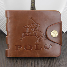 2015 Men’s Brown Fashion PU Short Wallets Men Hasp bifold High-grade Imitation Leather Wallets