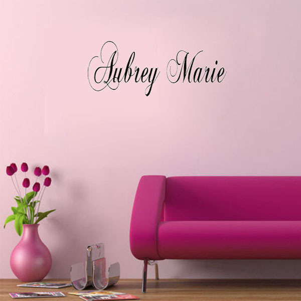 Simple Style Personalized Wall Sticker Large Fancy Custom Name