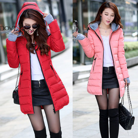 Women S Hooded Cotton Padded Jacket Winter Medium Long Cotton Coat Plus Size Down Jacket Female