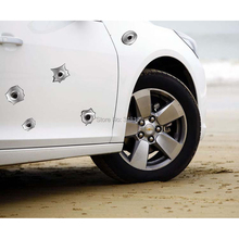 12 x Funny Simulation Gun Bullet Hole Stickers Car Decal for Toyota Chevrolet cruze Volkswagen skoda