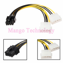 CY Dual Molex 4pin IDE to 8 Pin PCI-E Power Lead Cable for Asus MSI VGA Video Graphic Card 2016