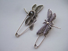 10 x Kilt Scarf Strong Metal Large Safety Dragonfly Brooch Pin Skirt Knitted 50mm