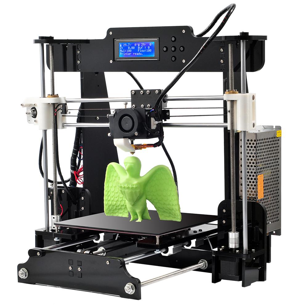 2016 High Quality Prusa i3 3d Printer DIY kit Black transparent color A8 High Precision Reprap