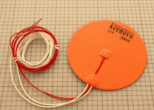 Delta 3D Printer Heated bed Dia 170mm 200W@12V Keenovo Circular Round Silicone Heater Pad