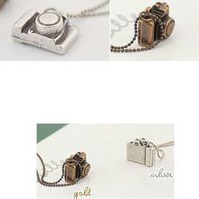 $10 (mix order) Free Shipping 2013 New Fashion Korean Jewelry  Camera Fashion Necklaces (Silver/Copper) R148 10g