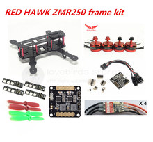 DIY FPV race mini drone ZMR250 frame kit pure carbon frame + RED HAWK DX2205 2300KV + RED HAWK BL ESC OPTO + NAZE32 10DOF