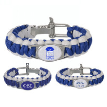 Custom Greek Letters 550 Paracord Bracelets Phi Beta Sigma Fraternity Adjustable Survival Bracelet