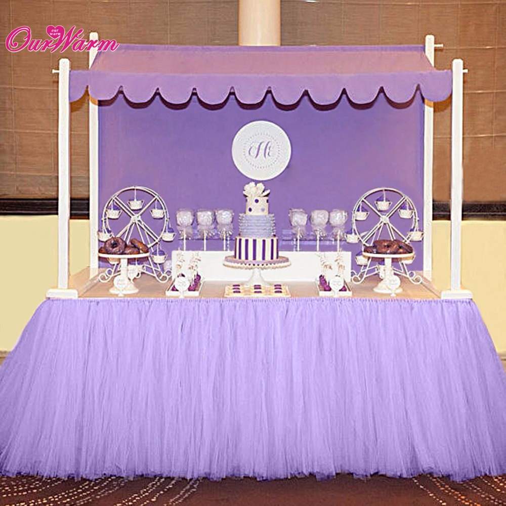 Many Tulle Tutu Table Skirt Tulle Tableware for Wedding Decoration Baby Shower Party Wedding Table Skirting Home Textile