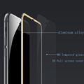 Aluminum alloy Tempered glass phone case For Apple iphone 7 plus Mobile phone Accessories Full screen