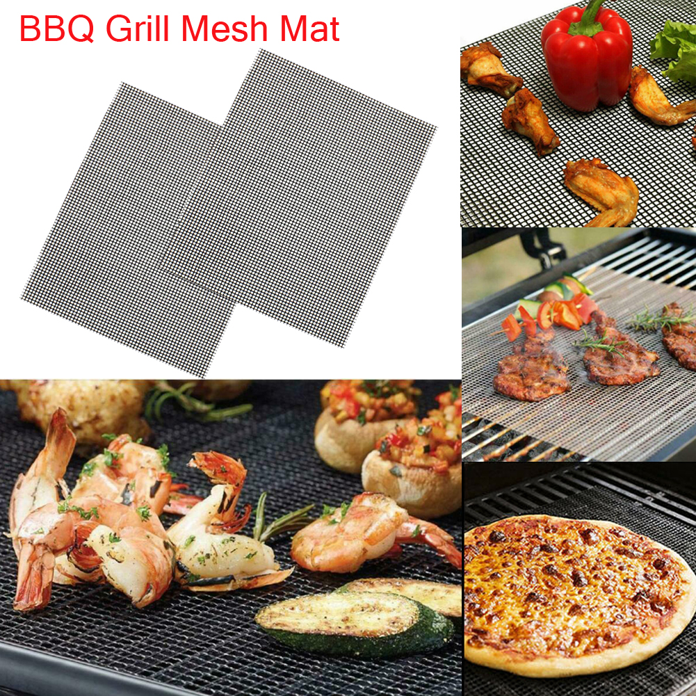 5 pcs biggroup Barbecue Grill Mat BBQ Grill Net Baking Mesh,Kitchen Pyramid Pan Non-Stick Silicone Cooking Mat Oven Baking Tray Sheet