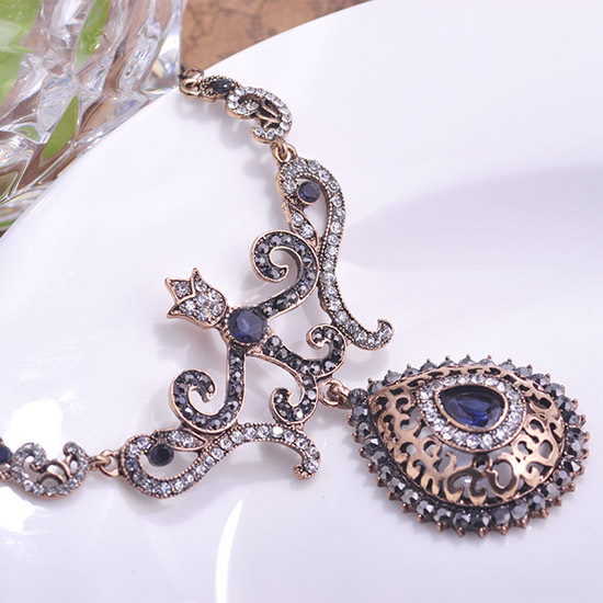 Fine Sapphire Jewelry Sets Brand Turkish Bijuteria Pendientes Necklace ...