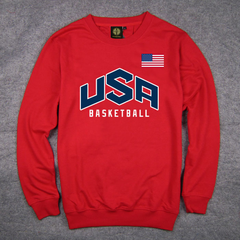 USA Basketball Team Men's Casual Autumn Winter Cotton Sweatshirts 2015