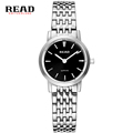 READ uomo fashion silver watch women full steel material 30 meter water resistant 6028