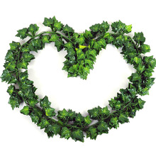 12 Pcs Scindapsus Fake Artificial Ivy Vine Leaf Home Hanging
