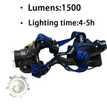 1500Lm T6 Cree LED Headlamp Head Torch Flashlight Camping,Fishing Bicycle Led Lamp Rechargeable Headlight For 4xAA Batteries
