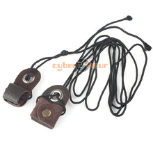 New Archery Recurve Bow String Longbow Stringer Black Leather Tip Nylon Cord 2M