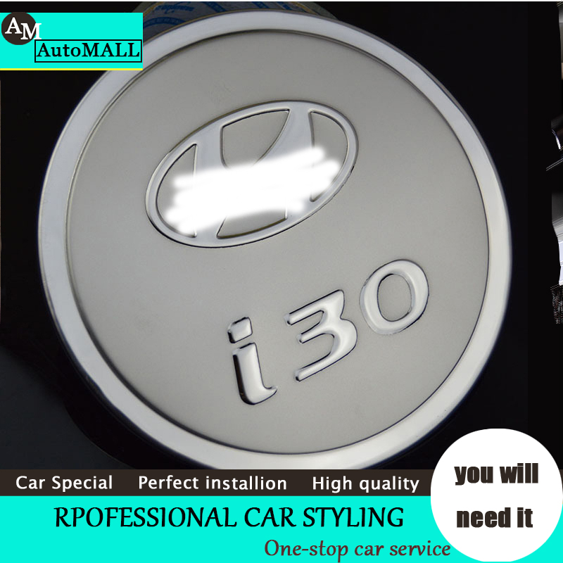 For Hyundai i30 Stainless Steel Fuel Tank Cover Gas/Oil Tank Cap Cover Trim for Hyundai I30 2009