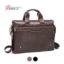 New 2016 men leather briefcase computer Laptop Bag brands Business handbag Men’s Travel Bags Retro Briefcase brown black