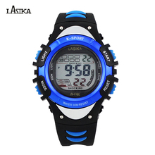 Wholesale Price New Student Style Muti Function LCD Screen Boy Digital Sports Watch Round Dail Kids