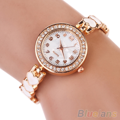 Fashion Love Heart Suede Analog Quartz Bracelet Bangle Wrist Watch Women 29YQ