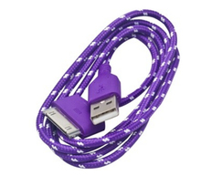 2015 NEW 1M 2M 3M rounded usb data line for iphone4 4s ipad colorful knit flat
