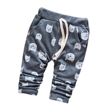 2015 Spring Baby Boy Pants Casual Cartoon Animal Cotton Baby Boy Pants Casual Autumn Boy Pants Lot 4-24 Month