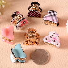 6pcs/lot European Classic Plaid Hair Claws Children Hair Clip Fashion Hair Accessorie