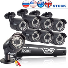 ZOSI 8CH CCTV System 8CH HDMI Full HD 1080P 720P DVR & 4PCS HD 1.0MP IR Outdoor Home Security Camera System Surveillance Kit