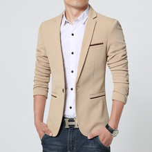 2015 New Arrival Luxury Men Blazer New Spring Fashion Brand High Quality Cotton Slim Fit Men Suit Terno Masculino Blazers Men