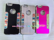 luxury Metal blade Electroplate blade hard back cover Metal Luxury Coloful aluminum skin coses for iphone6 6g 4.7inch 30pcs