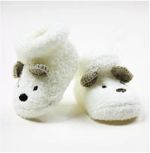 2015 New Cute Cartoon Baby Socks Bear Manual Slipper Shoes Newborn to 6 Month Autumn Winter