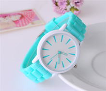 Women Fashion Brand Elegant Colorful Silicone Watch Ladies Girls Dress Quartz Watch Children Clock Saat Relojes
