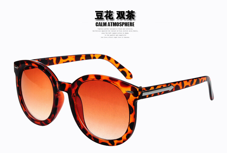 Summer Style Korean Bright shining round frame sun glasses ...