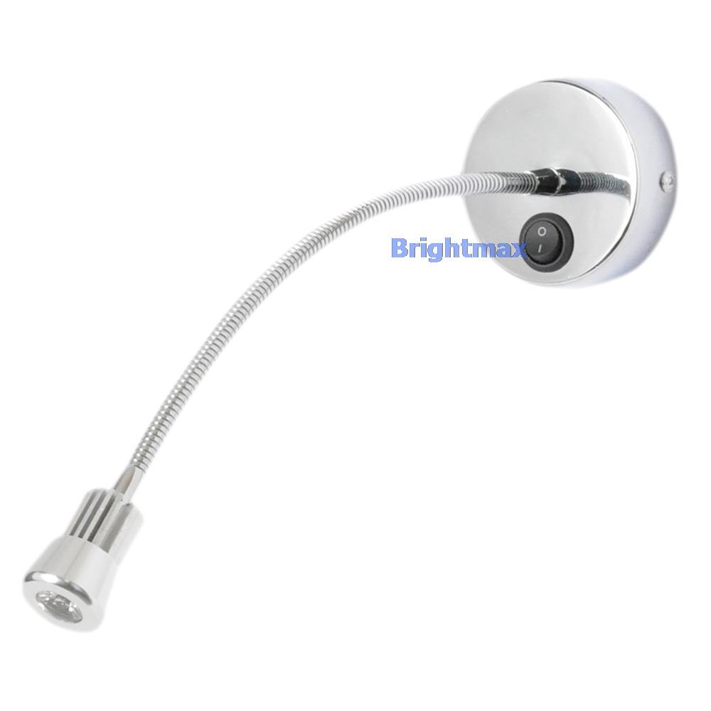 S034A SWITCH CREE 3W Flexible arm light LED wall light LED reading lamp LED gooseneck light ...