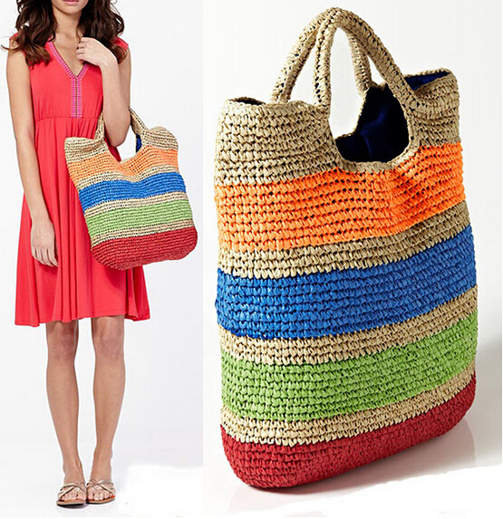 2015 New Women s Shoulder Messenger Bags Newest Straw Bag Holiday Straw Bag Women Shoulder Beach