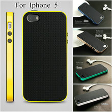 For iphone 5 5s case Ipaky Brand PC Frame Silicone back cover cellphone case for iphone