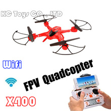 2016 MJX X400 RC Quadcopter can add C4005 FPV Camera Wifi Real Time, Headless Mode Entry Auto-Return UFO Drone (Red)