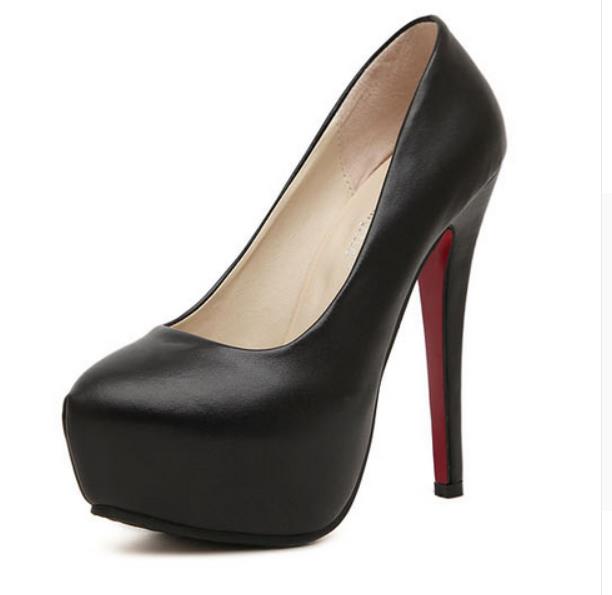 Sexy 14cm High Heels Women Platform Pumps New Fashion Wedding Party Shoes Plus Size 34 43