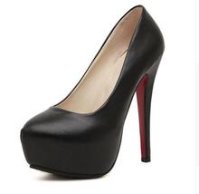 Sexy 14cm High Heels Women Platform Pumps New Fashion Wedding Party Shoes Plus Size 34-43 Zapatos Mujer