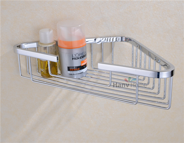 Wall mounted Stainless Steel Bathroom Shelf Bracket Shelves basket shower Corner Storage Caddy