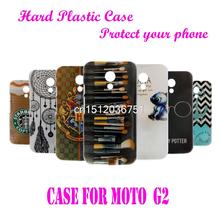 Case For Motorola Moto G2 G 2nd Gen Retro Style New Fashion Luxury Brushes Skin Plastic Durable Hard Plastic Mobile Phone Cover