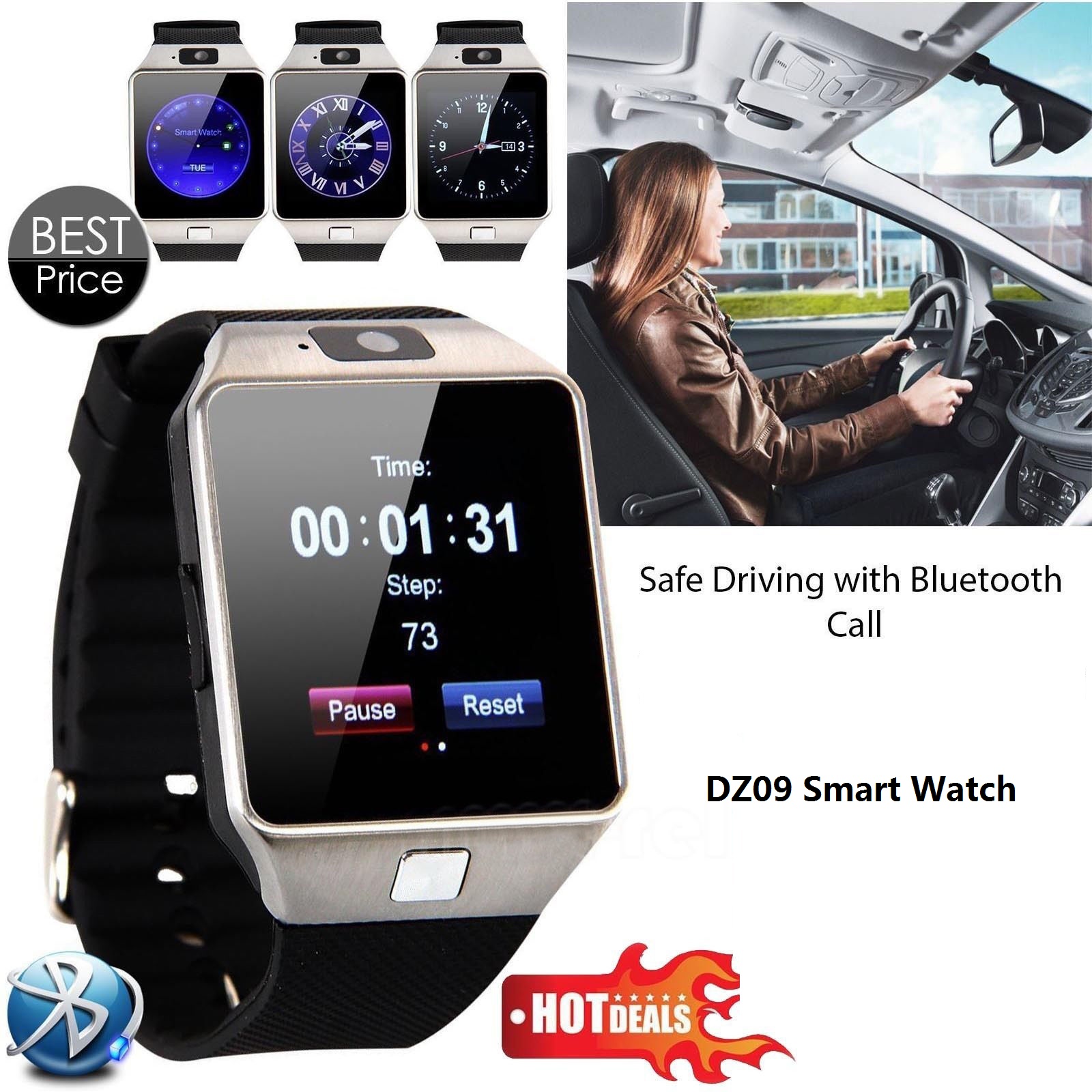 2016 Новый Smart Watch dz09 С Камерой Bluetooth Наручные Часы Sim-карты Smartwatch Для Ios Android Телефоны Поддержка Нескольких языков