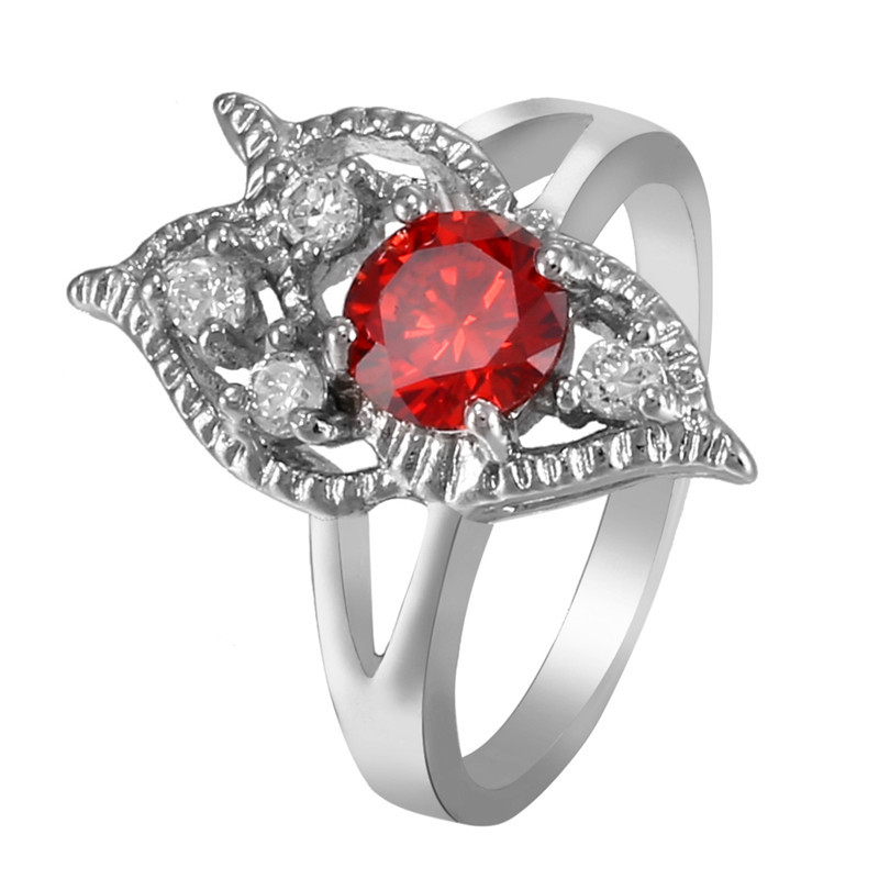 2015 Hot Sale Jewelry 18k Gold Plated Simulation Diamond Ruby Ring Wedding Ring For Women Free