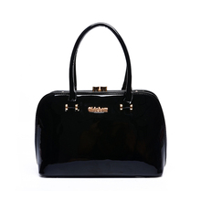 New 2015 luxury patent leather handbags fashion socialite lady shoulder bags genuine leather high quality diagonal
